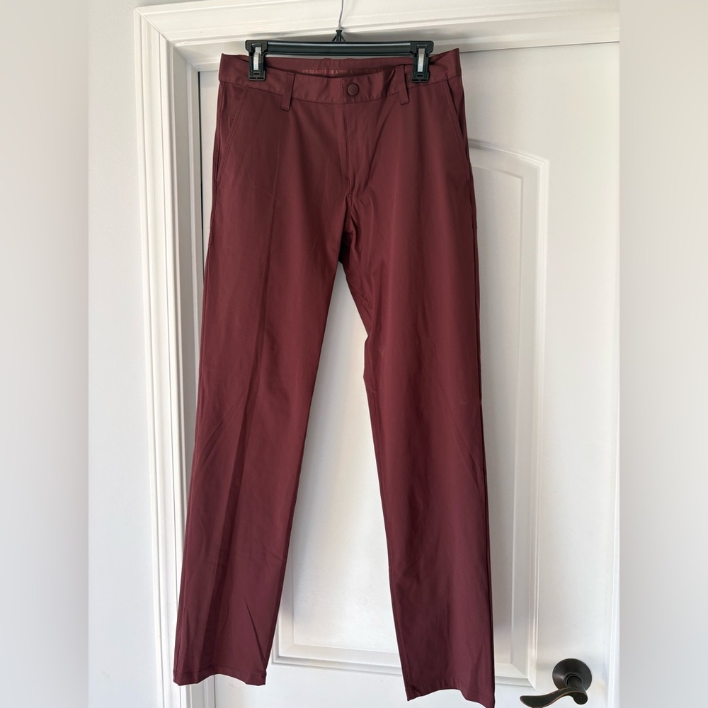 RHONE Men's Maroon Chinos
